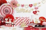 Topkagefigur hjerter i 3 farver til cupcakes 6stk sweet love