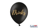 Balloner sorte med tekster "Drinks"
