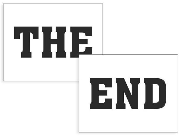 Sko stickers "The End"