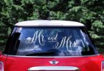 Bil stickers "Mr and Mrs" 