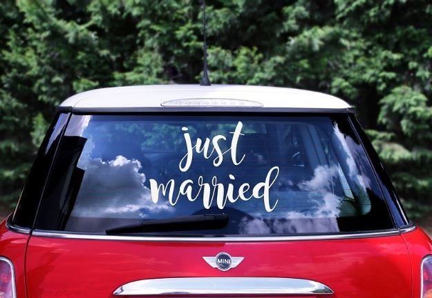 Bil stickers "Just married" 