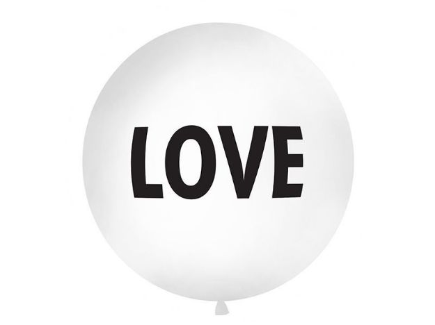 Gigant ballon hvid "LOVE"