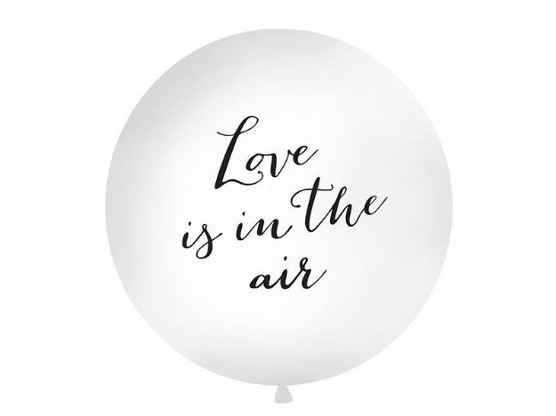 Gigant ballon hvid "Love is in the air"