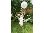 Gigant ballon hvid "Love is in the air" brudepar