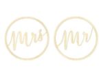 Skilte til ophængning "Mr" & "Mrs" 38cm