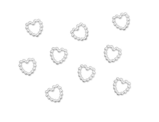 Hvide hjerter konfetti 50 stk