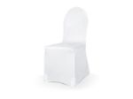 Stolebetræk Chaircover hvid med rund ryg