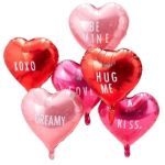 Hjerte folie balloner med stickers 
