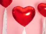 Rød hjerte folie ballon