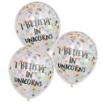 Balloner 'I Believe in Unicorns' 5 stk 30 cm