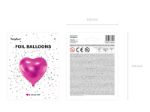 Pink hjerte folie ballon 45 cm