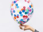 Balloner klare konfetti mix - 6 stk