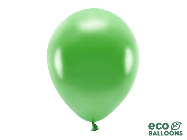 Ballon metallic græsgrøn 10 stk 30cm ECO