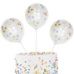Topkagefigur miniballoner med konfetti