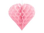Honeycomb 30 cm - lyserødt hjerte