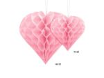 Honeycomb 30 cm - lyserødt hjerte