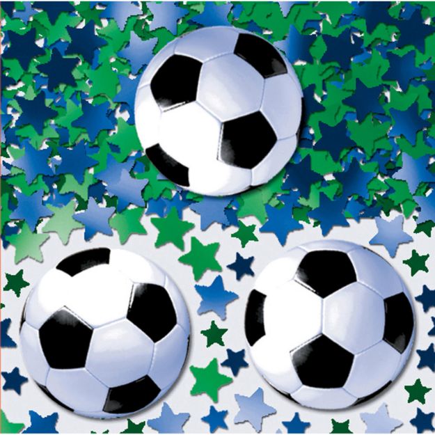 Konfetti fodbold mix med stjerner og fodbolde