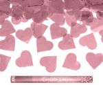 Konfettirør med rosaguld metallic hjerter 60cm
