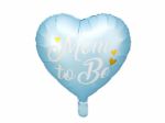 Folieballon blå 'Mom to be' 35 cm