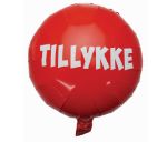 Folieballon rund 'Tillykke' 35 cm