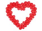 Ballonbue hjerte i rød 150cm