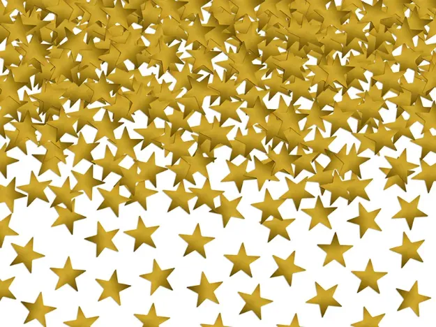 Konfetti guld folie stjerner 10mm