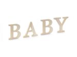 Træ bogstaver BABY, 16.5-21.5x19.5 cm
