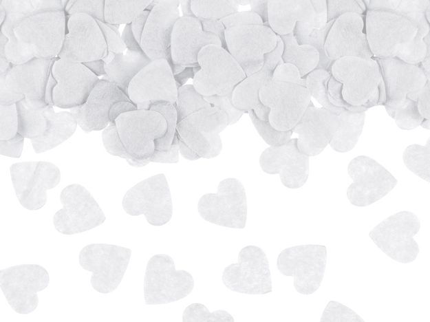 Hvide hjerte konfetti