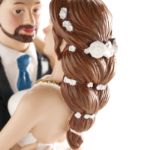 Topkagefigur brudepar i brudevals 20cm