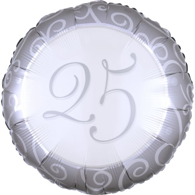 Folie ballon sølv 25 43 cm
