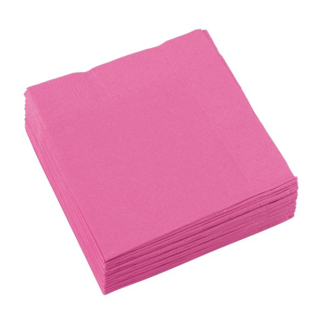 Serviet pink 20 stk. kaffeserviet  12.5x12.5cm foldet.