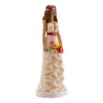 Topkagefigur bryllup brud lang kjole 16cm