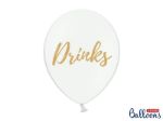 Balloner hvide med tekster "Drinks"