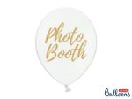 Balloner hvide med tekster "Photo Booth"