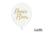 Balloner hvide med tekster "Dance Floor"